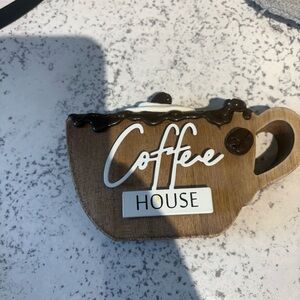 Wooden Coffee House Sign
